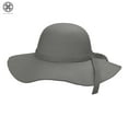 thumbnail image 2 of Women's Wide Brim Wool Ribbon Band Floppy Hat Vintage Wool Winter Hat Felt Fedora Floopy Beach Sun Cap Gray, 2 of 6