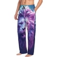 thumbnail image 6 of Salouo Cool Lion Head Print Pajama Pants for Men, Lounge Pants Elastic Waistband Casual Men's sleepwear Loungewear Sleep Pajama Pant -Small, 6 of 7