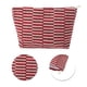 thumbnail image 4 of Bolsas de maquillaje de rayas tejidas únicas 1 Pc Blanco Rojo Poliéster, 4 of 5