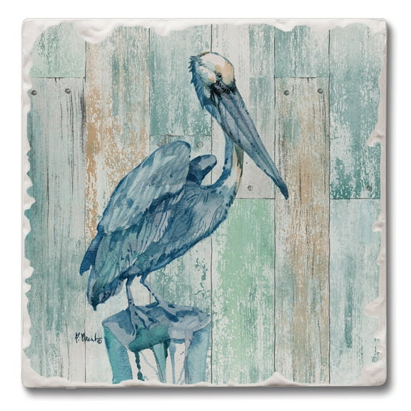 Thirstystone "Arianna Pelican" 4-Pack Tumbled Tile Coasters