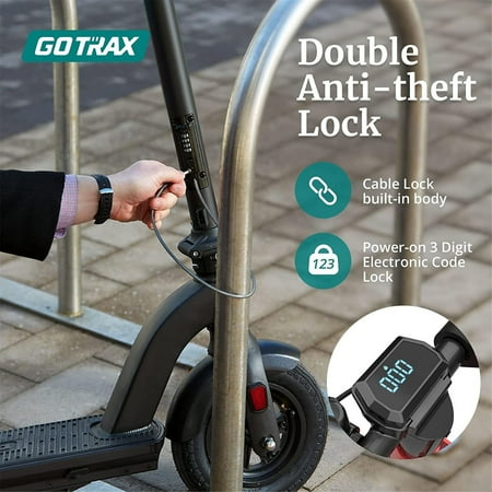 GoTrax - G4 Commuting Electric Scooter w/ 25mi Max Operating Range & 20 Max Speed - Black