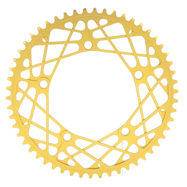 Piñón de bicicleta 54t aleación de aluminio de alta resistencia anodización ligera piñón de Bicicleta plegable amarillo