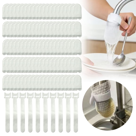 Eco-Conscious 100-Bag Faucet Filter Set with Cotton 10 Ties – Reusable Sediment & Chlorine Removal for Cleaner Kitchen & Bathroom Water