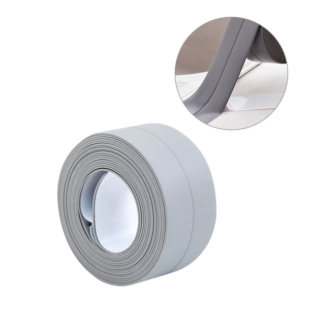 Moyic Tira de calafateo para pared, cinta de sellado para baño, cocina, baño, borde de pared, resistente al agua, a prueba de moho, pegatina de Decoración del hogar Gris L Moyic HA000960-03