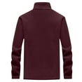 thumbnail image 6 of Puntoco Plus Size Coat Clearance Men's Athleisure Jacket Fleece Zipper Pocket Stand Collar Tops thermal Sweater Jacket Red XXL, 6 of 6