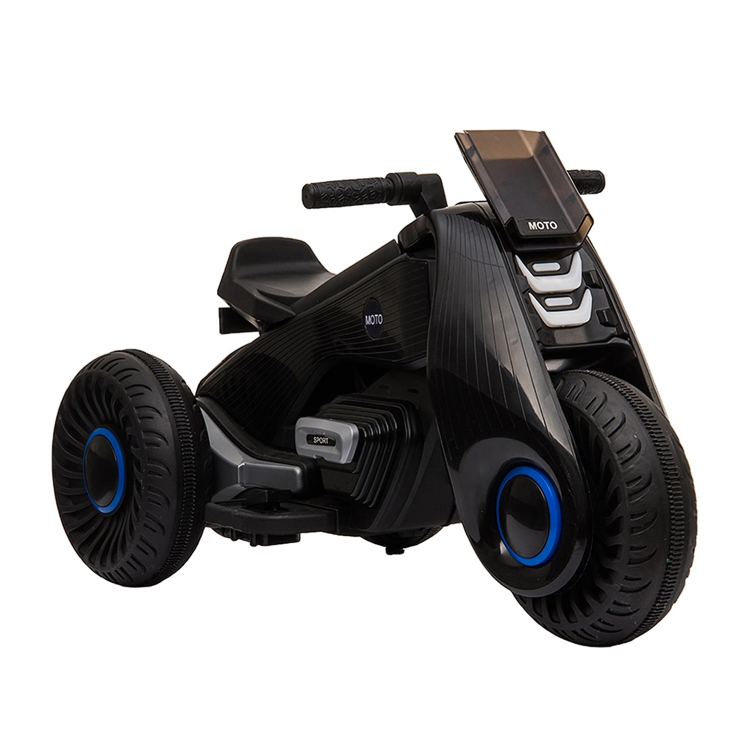 CIPACHO Kids Ride on Motorcycle, 6 V Battery Powered 3 Wheels Motorcycle Toy for Children Boys & Girls, Electric Ride on Motorcycle, Black
