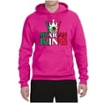 thumbnail image 2 of Wild Bobby Mexican King Latin Pride Unisex Graphic Hoodie Sweatshirt, Fuschia, 3X-Large, 2 of 5