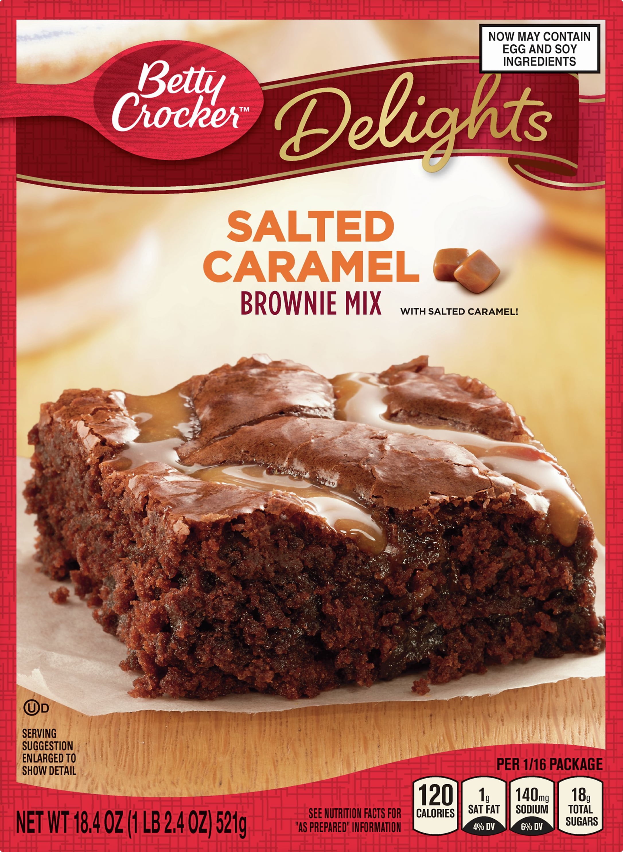 Betty Crocker Salted Caramel Brownie Mix, 18.4 oz Box