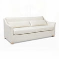 thumbnail image 4 of Modern Flax White Linen 83" Flared Arm Contemporary Sofa with Lumbar Pillows, 4 of 8