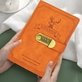 thumbnail image 6 of Tuvgenk Subject Notebook A5 Personal Brown Locking Notebook Deer Head Lay-Flat Travel Diary, 6 of 6