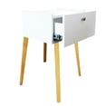 thumbnail image 2 of Cajonera Recamara Patas buro mesa MDF Moderna Blanco, 2 of 3