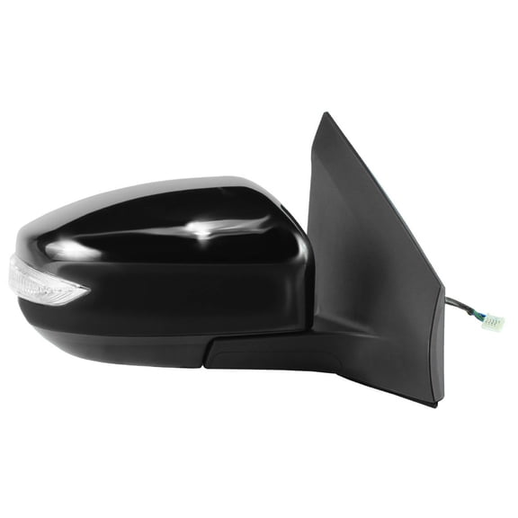 68611N - Fit System Passenger Side Mirror for 13-15 Nissan Sentra, textured black w/ PTM cover, w/ turn signal, foldaway, Heated Power