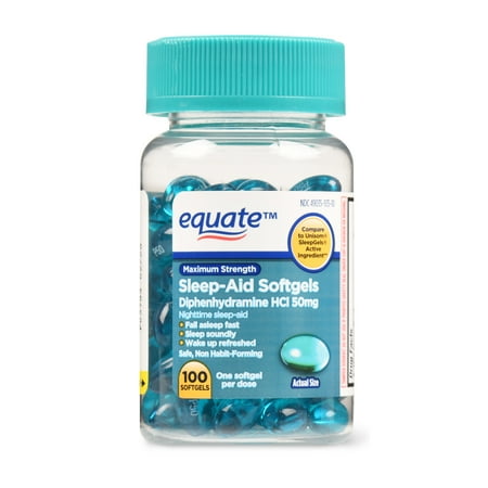 Equate Maximum Strength Sleep-Aid Softgels, 50 mg, 100 (Best Non Prescription Sleep Aid)