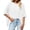 White, variant on Summer Short Sleeve Oversize Solid Color T Shirt Women Loose Tops