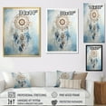 thumbnail image 4 of Designart "Tranquil White And Blue Dreamcatcher I" Dream catcher Floater Framed Canvas Prints, 4 of 5