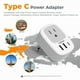 thumbnail image 2 of Adaptador de enchufe de viaje TESSAN de EE. UU. a Europa con 3 puertos USB, 2 of 6