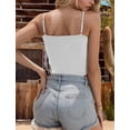 thumbnail image 3 of Aivtalk Womens Tops Fringe Tank Western Sleeveless V Neck Camisole Country Concert Outfits Slim Fit Spaghetti Strap Summer Shirts White XL, 3 of 8