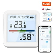 Dadypet Electronic hygrothermograph,Remotely Compatible Voice Display APP Remotely Tuya APP Remotely Compatible HUIOP LCD Display APP Tester LCD Display Temperature Humidity Tester SIUKE ERYUE