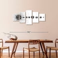 thumbnail image 3 of Elephant Stock Dotwork Solar System Wall Art - Horizontal Multi Panel Canvas - Living Room Wall Decor - Astronomy & Space Multi Panel - White And Black Decor - 74" x 34", 3 of 8