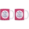 thumbnail image 1 of ThisWear Mother's Day Gifts for Grandma Best Moms Get Promoted Gift Ideas for Grandma Gifts from Granddaughter 11 ounce 2 Pack Coffee Mugs Pink, 1 of 4