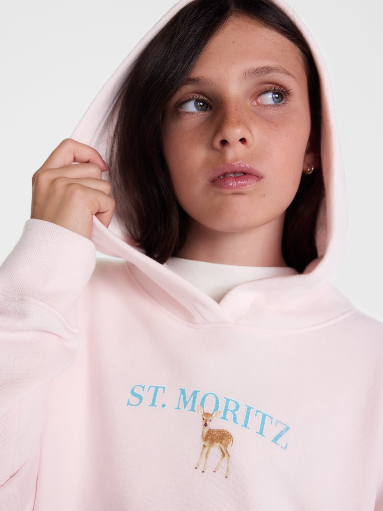 Weekend Academy Girls Graphic Fleece Hoodie with Long Sleeves, Sizes 4-18