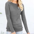 thumbnail image 4 of GigrtiJin Womens Knitted Sweaters Long Sleeves Casual Round Neck Pollover Tops Solid Color Loose Comfy Blouse, 4 of 4