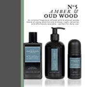 Pecksniff’s Men’s Essentials Body Trio Gift Set – Amber & Oud Wood – Bath & Shower Gel 250ml, Body Spray 100ml, Deodorant 50ml