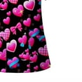 thumbnail image 3 of Lolmot Womens Valentine's Day Love Print V-Neck Scrubs Tops Loose Casual Working Uniform T-Shirts Holiday Blouses with Pockets, 3 of 4