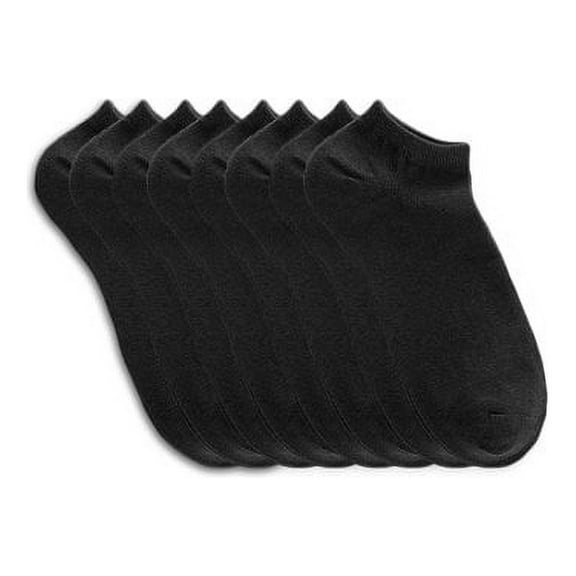 7 Pairs Everlast Women's No Show Athletic Ankle Socks 9-11 (Black)