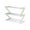 White, variant on Qocolhg Z-Shaped 3 Tier Free Standing Stainless Steel Shoe Rack for Closet Holds 6 Pairs Shoe Organizer Stackable Shoe Storage Shelf for Entryway, Closet, Garage, Bedroom, Cloakroom, White