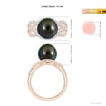 thumbnail image 5 of ANGARA Tahitian Cultured Pearl Criss-Cross Shank Ring in 14K Rose Gold for Women | June Birthstone, Birthday, Anniversary, Jewelry Gift for Women | Pearl Ring, 5 of 9