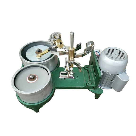 250W Gem Angle Machine Polishing And Polishing Double Disc Facet Machine Double Head Flat Grinder Grinding Machine