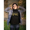 thumbnail image 2 of Love Caption T-Shirt Women -Image by Shutterstock, Female Small, 2 of 4