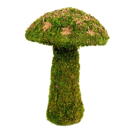 Galapagos Moss Mushroom Decorative Terrarium Ornament, Fresh Green, 1 Each/14 in, Medium