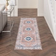 thumbnail image 2 of Nourison Fulton Bordered Medallion Non-Slip Flatwoven Indoor Rug Coral 2'3" x 7'6", 2 of 5