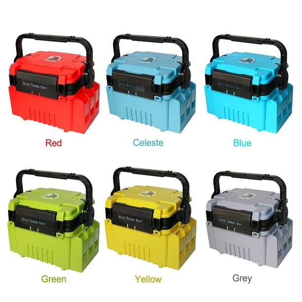 Caja de barril de pesca ajustable, duradero, diseño a presión para artes de pesca (gris) Likrtyny Para Estrenar