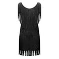 thumbnail image 6 of Women’s Dresses Flapper Dresses Fringe Mini Dresses (Black M), 6 of 6