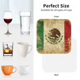 thumbnail image 6 of Mexican Print Leather Drink Coasters for Drinks (6 Pack) for Tabletop Protection Square, 6 of 6
