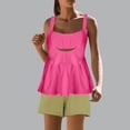 thumbnail image 1 of Puntoco Camisas ajustadas para mujer Blusas de cuello redondo de manga corta con estampado casual a la moda para mujer, 1 of 6