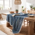thumbnail image 6 of Cotton Linen Tablecloth - Rectangular Table Cover with Tassel, Washable Printed Decorative Table Cloth for Dining Table, Coffee Table, Kitchen, Living Room, Balcony, Farmhouse, Housewarming Gift, 6 of 6