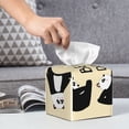 thumbnail image 5 of Uemuo Panda Doing Yoga Tissue Box Cover Holder, Square with Bottom Belt - PVC Leather Decorative Organizer for Tabletop, Bathroom, Car, Office, 5 of 8