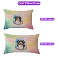 thumbnail image 5 of Happy Easter Bernese Mountain Dog with Bunny Ear Headband and Flowers Quilt Pillowcase Berner Lover Gifts Throw Pillow Cover Bed Home Decor - 13001, 5 of 5