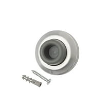 Everbilt Commercial Grade Solid Brass Wall Mount Door Stop Doorstop Bumper in Satin Chrome 28407