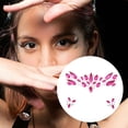 thumbnail image 2 of Unique Bargains Elegant Face Rhinestone Stickers for Concert Halloween Events Rose Pink, 2 of 5