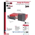 thumbnail image 2 of Juego Puntas Hex Métricas Hexágono 3/8 Adaptador ½ J2415m Urrea J2415M, 2 of 3