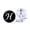 H, variant on SmartBy 1 Pair Men Cufflinks Letter Pattern Electroplating Smooth Surface Exquisite Craftsmanship Fashion Item Decorate Alloy Men Fashion A-Z Single Alphabet Cufflinks Custom Accessory