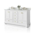 thumbnail image 2 of Ancerre Designs Audrey 60" Wood Bathroom Vanity Set with Gold Hardware in White, 2 of 6