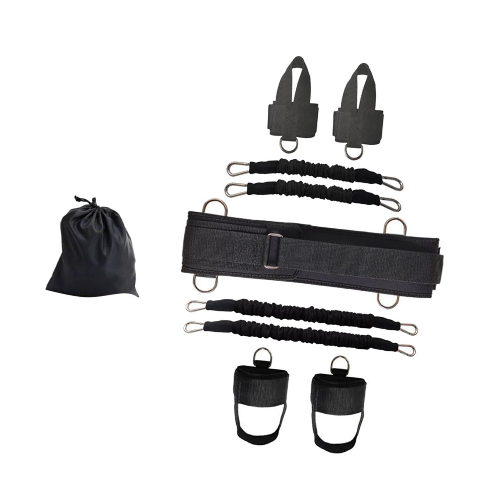 Baoblaze Boxing Resistance Bands Exercise Bands for Men Women with Storage Bag Jump Trainer Speed Agility Training Tool for Taekwondo Black