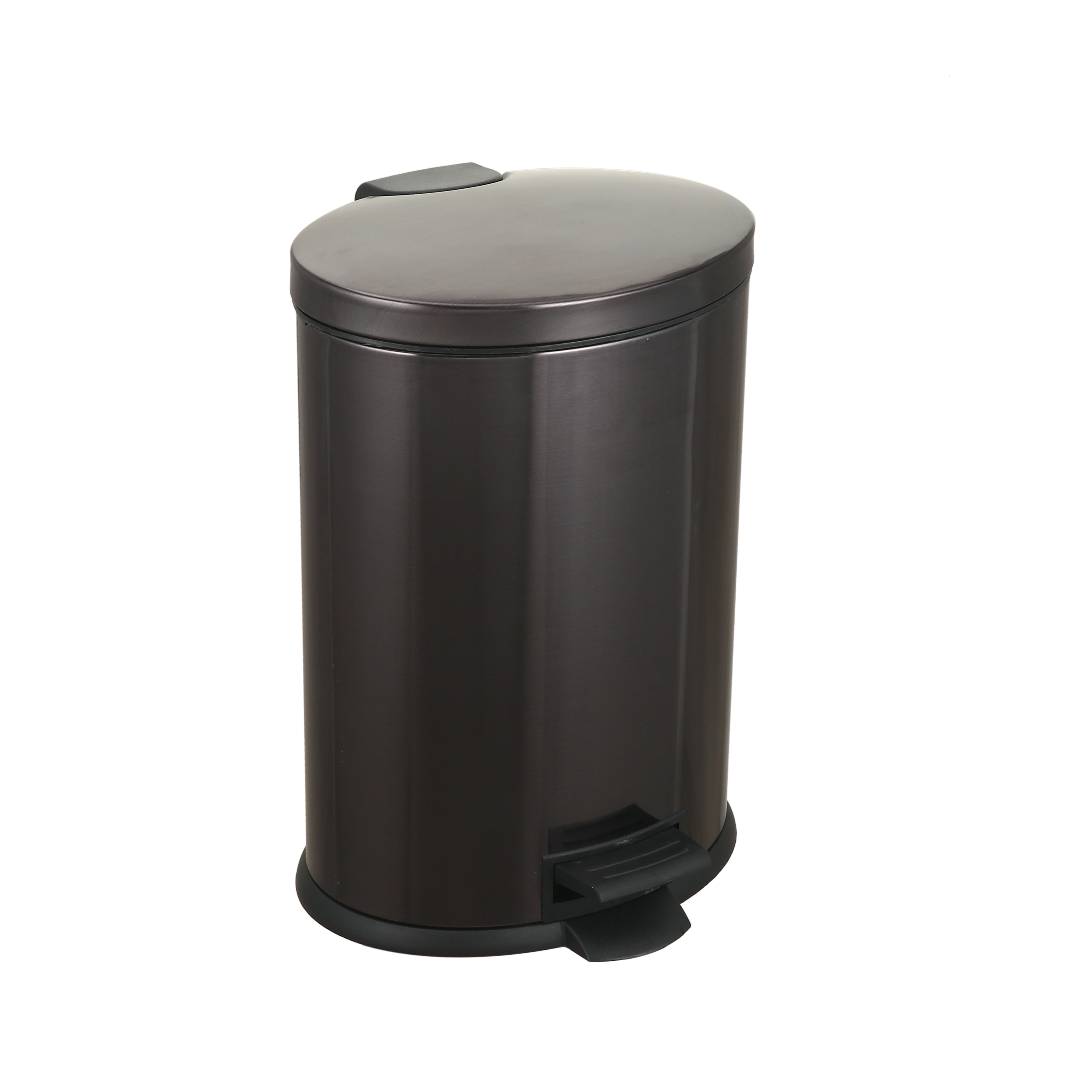 Better Homes & Gardens 3.1 gal / 12L Black Oval Step Trash Can