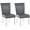 Gray, variant on Milan Maria Black Faux Leather Parson Side Chair w/ Acrylic Legs (Set of 2)